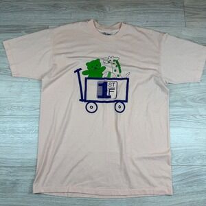 Vintage Hanes Single Stitch Pink T Shirt March of Dimes Bear Giraffe Logo‎ SZ L